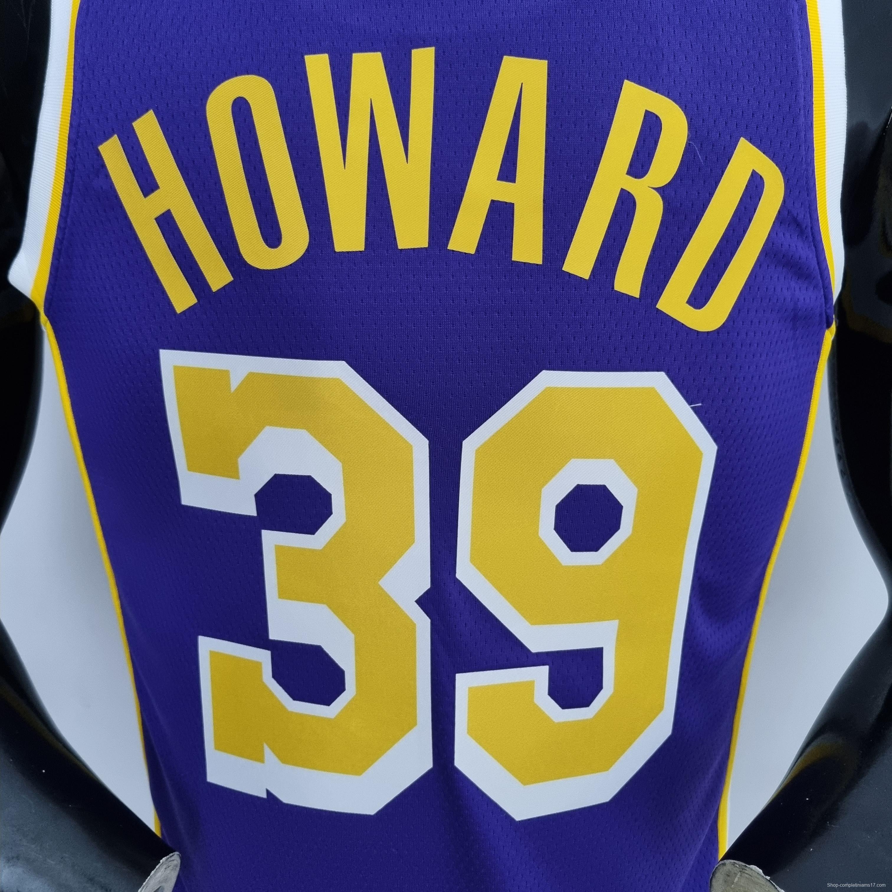 75th Anniversary Howard #39 Los Angeles Lakers Jordan Purple NBA Jersey