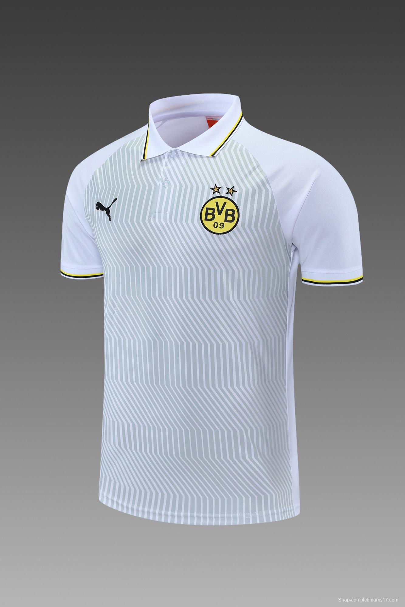 Borussia Dortmund POLO kit White and green pattern (not supported to be sold separately)