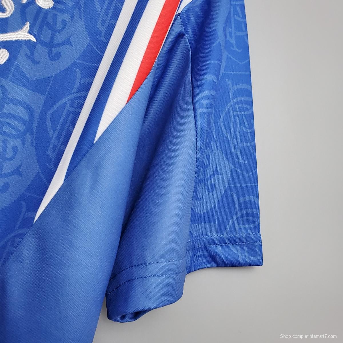 Retro 96/97 Rangers home Soccer Jersey