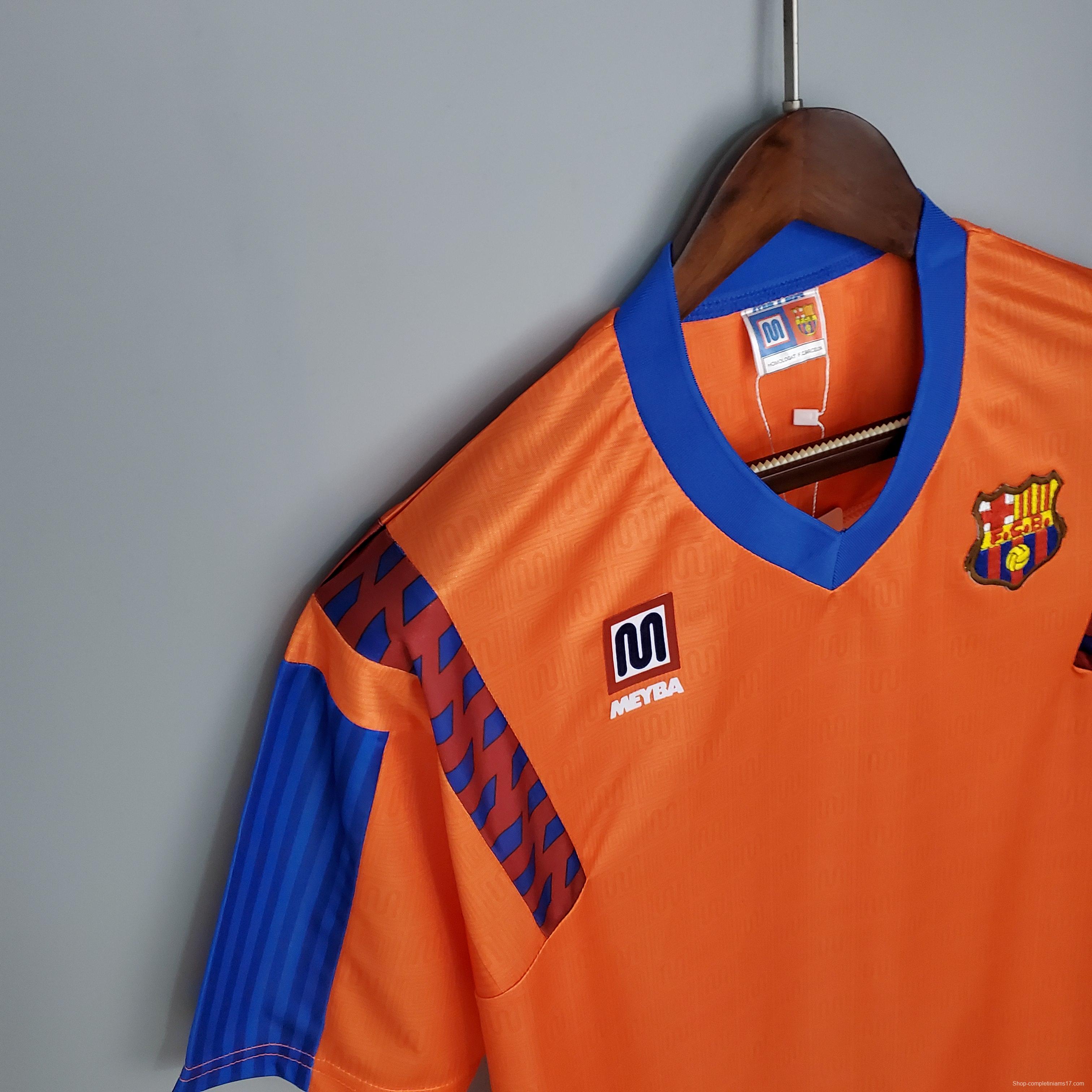 Retro 89/92 Barcelona Away Orange Jersey