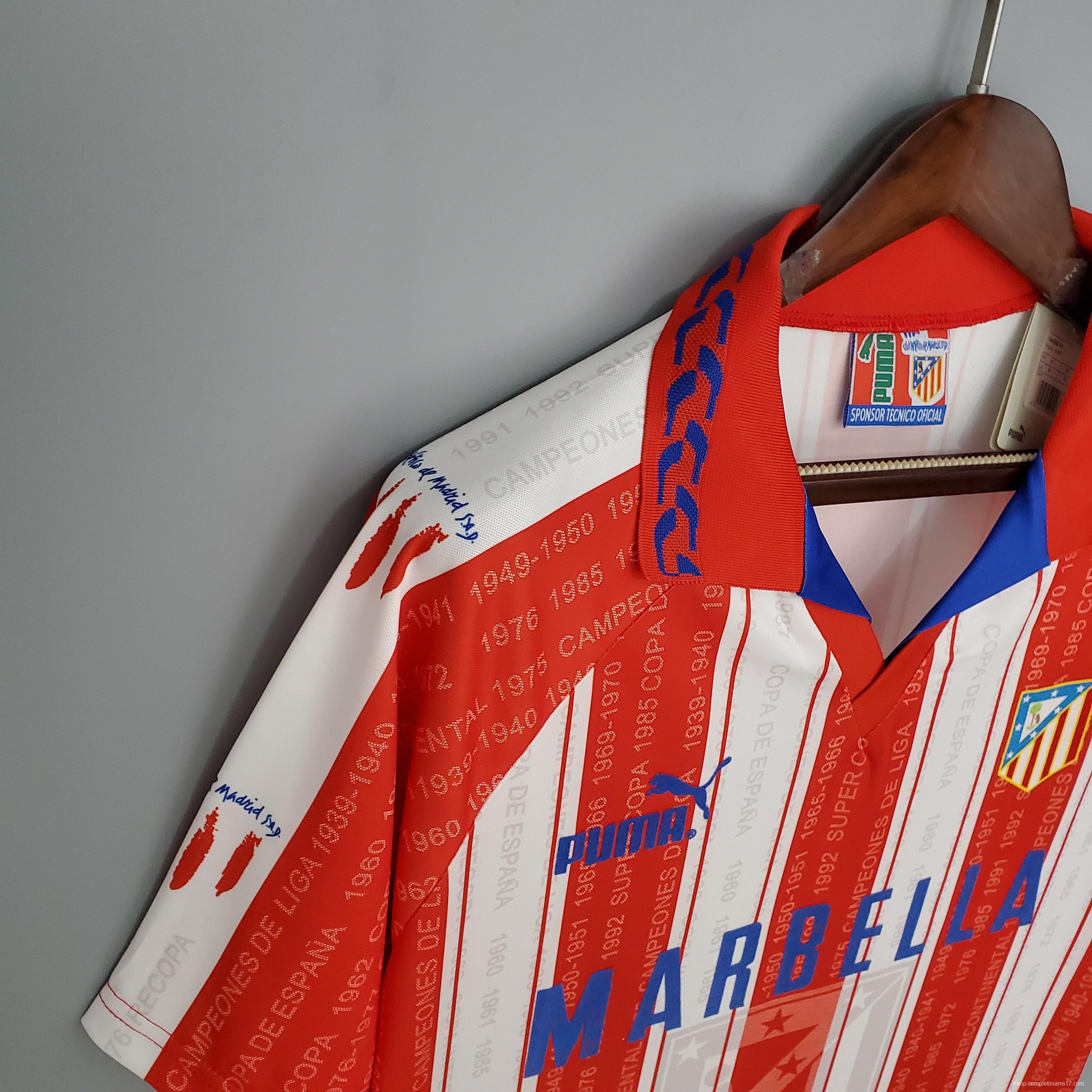 Retro Atletico Madrid 95/96 home Soccer Jersey