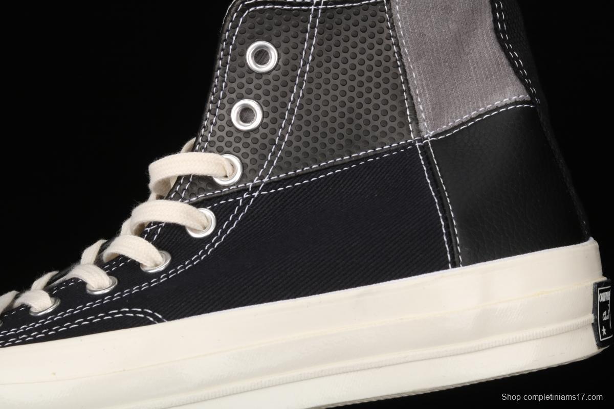 Converse Chuck 70 Converse limited mixed material splicing high-top casual board shoes 163220C