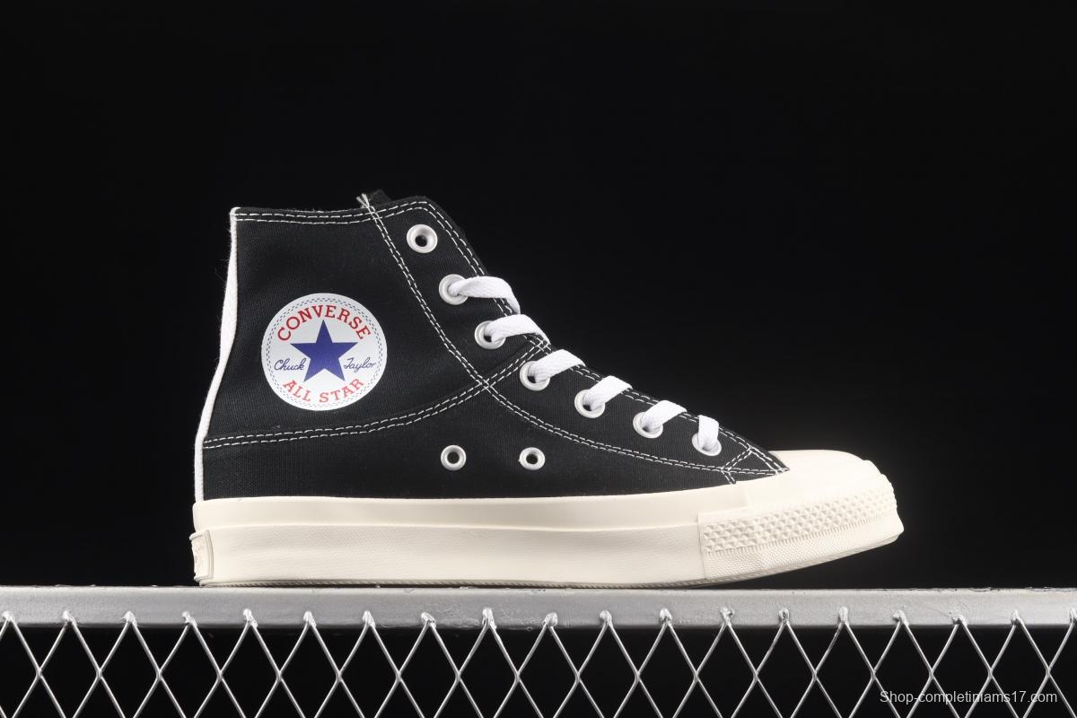 Converse All Star x CDG 2021 Sichuan Jiubao Ling co-named 1CL876 high-top casual board shoes.