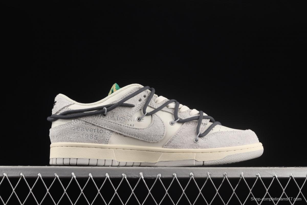 OFF-White x NIKE DUNK Low OW SB buckle rebound fashion casual board shoes DJ0950-115