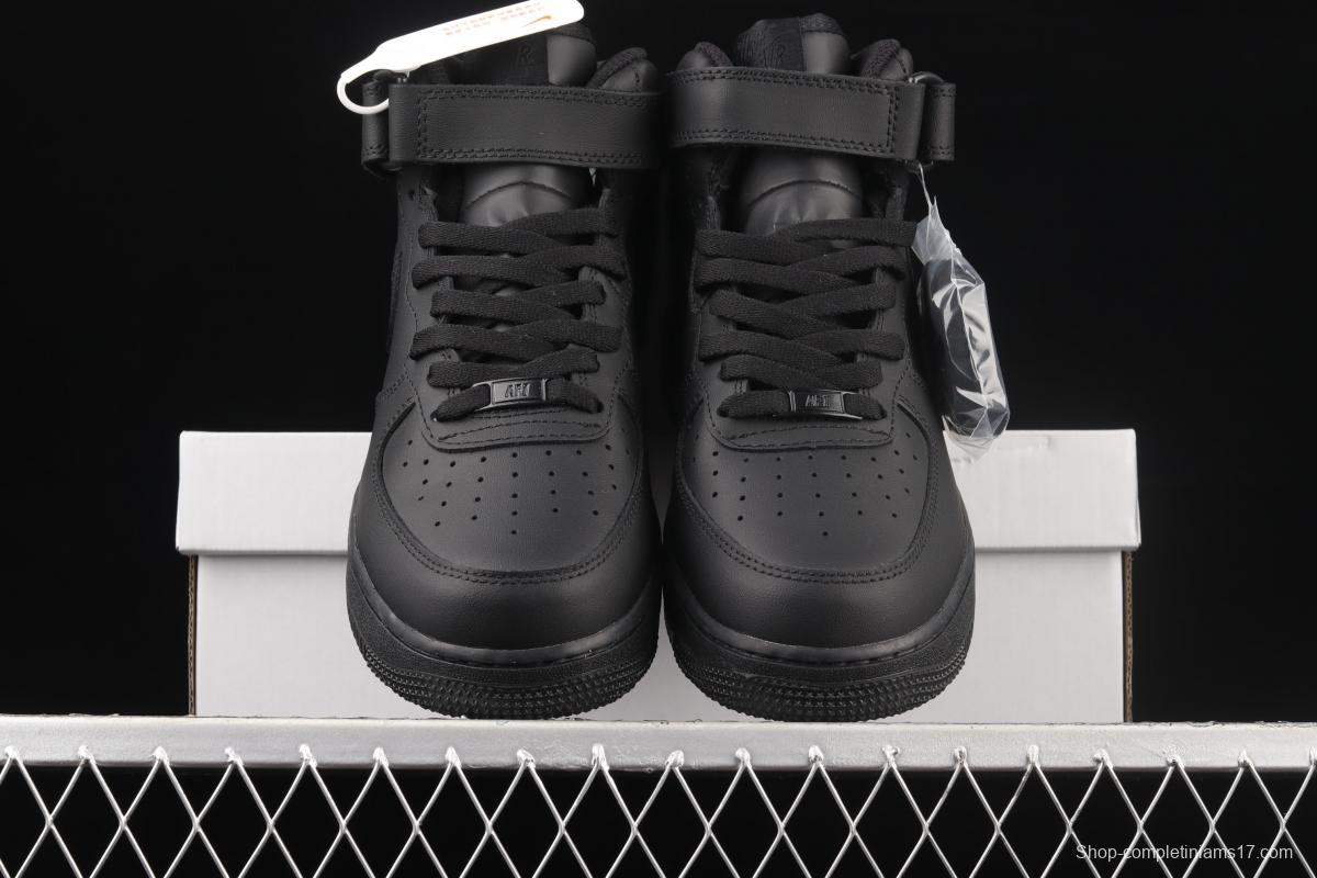 NIKE Air Force 1y07 Low Zhongbang all-black casual board shoes CW2289-001