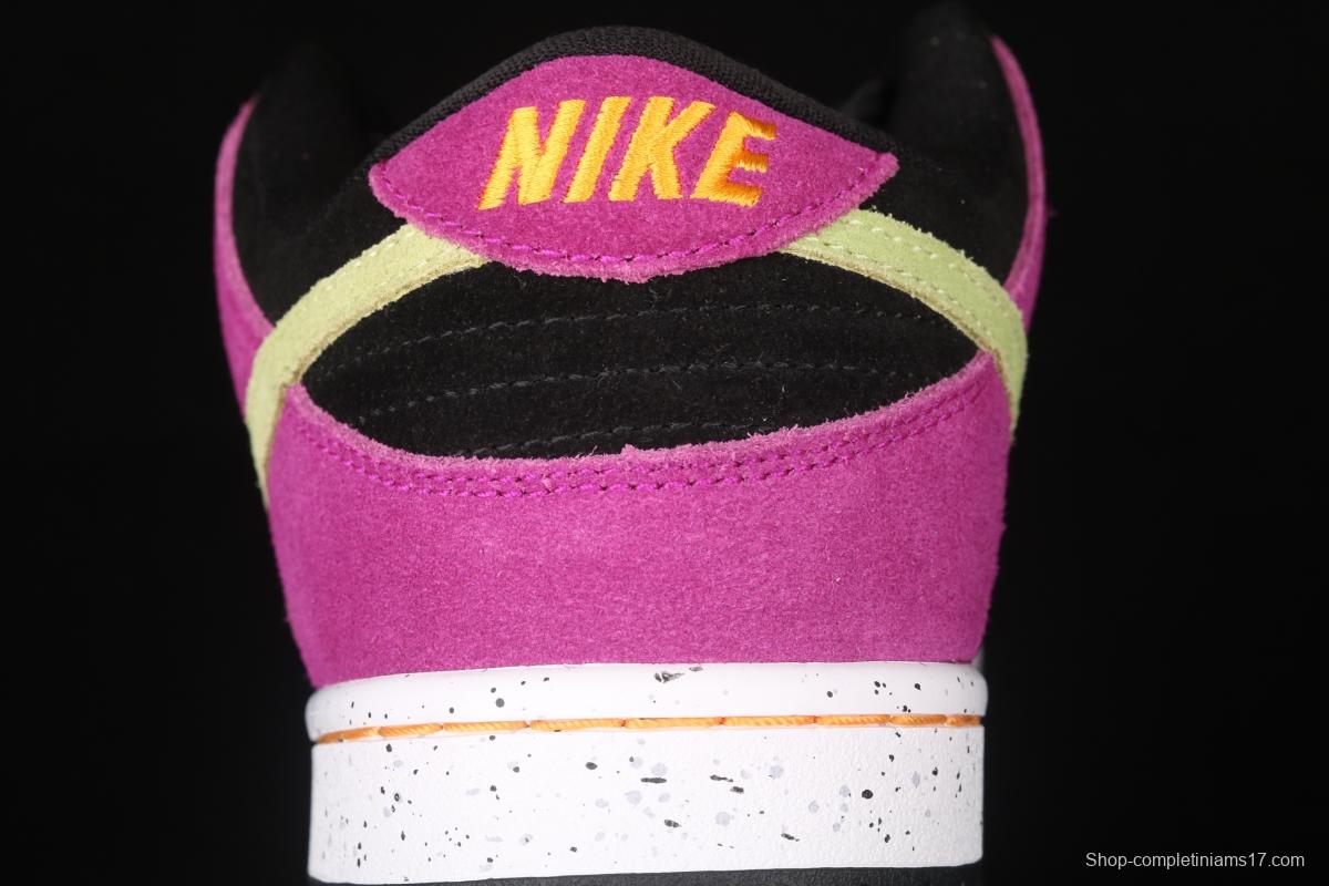 NIKE DUNK SB Low SP black rose red retro low-top leisure sports skateboard shoes BQ6817-501