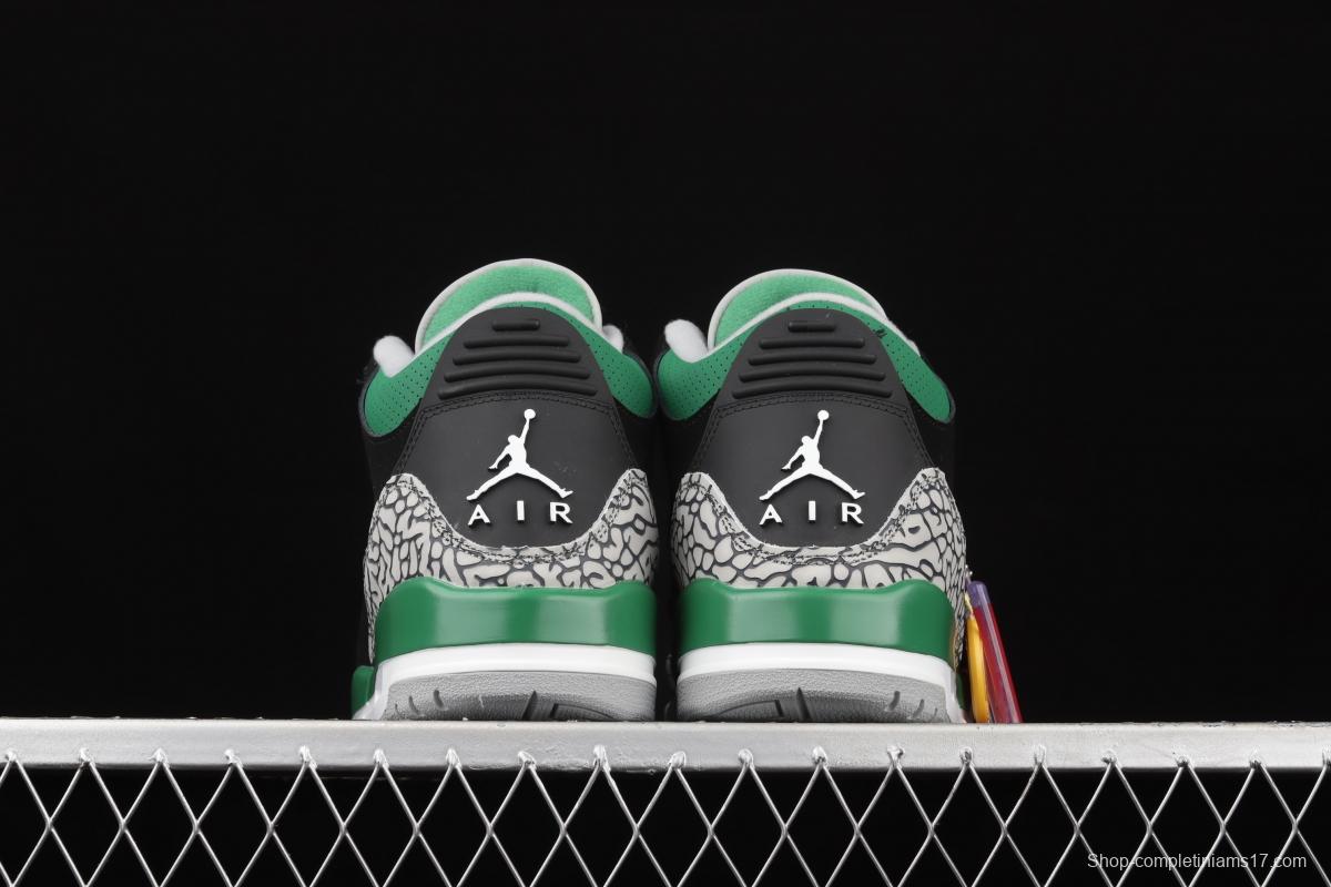 Air Jordan 3 Retro Racer Blue AJ3 Joe 3 black and green CT8532-030