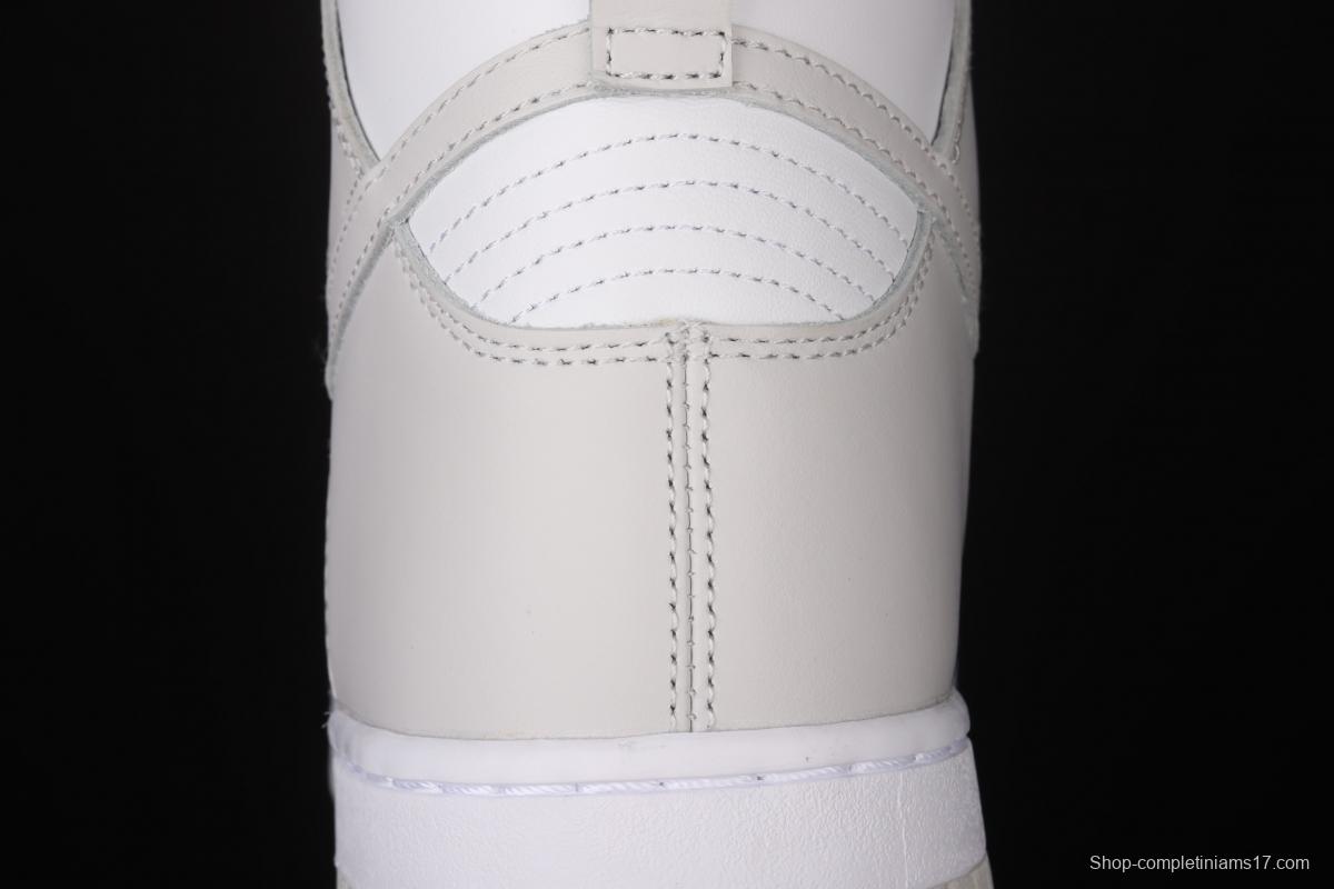 NIKE SB DUNK High white gray SB rebound high upper board shoes DD1399-100