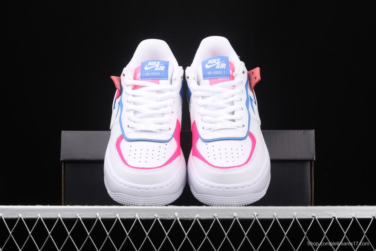 NIKE Air Force 1 ShAdidasow light weight heightened low-top board shoes CU3012-111,