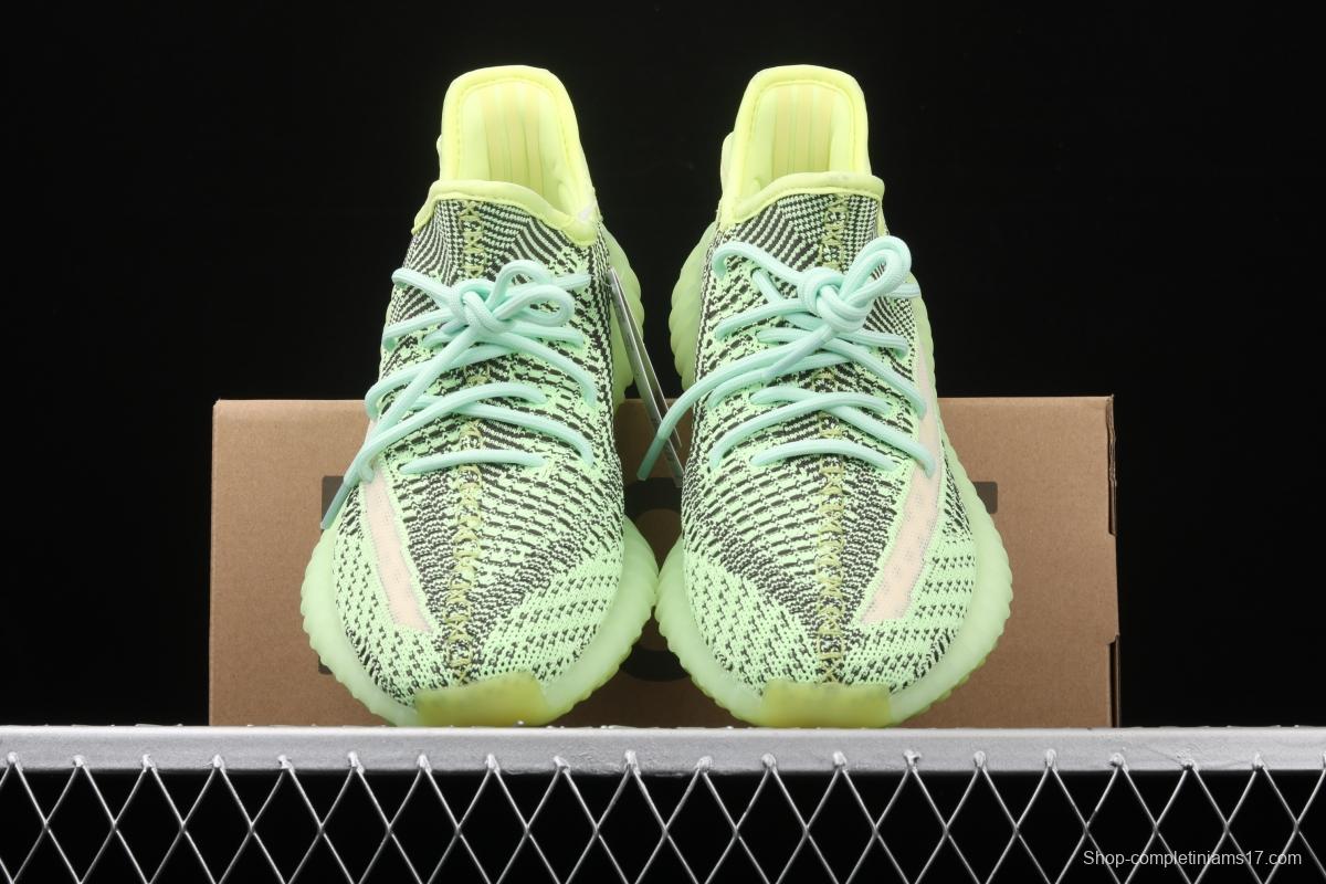 Adidas Yeezy Boost 350V2 Yeezreel FW5191 Darth Coconut 350 second generation hollowed-out black and yellow luminous angel color
