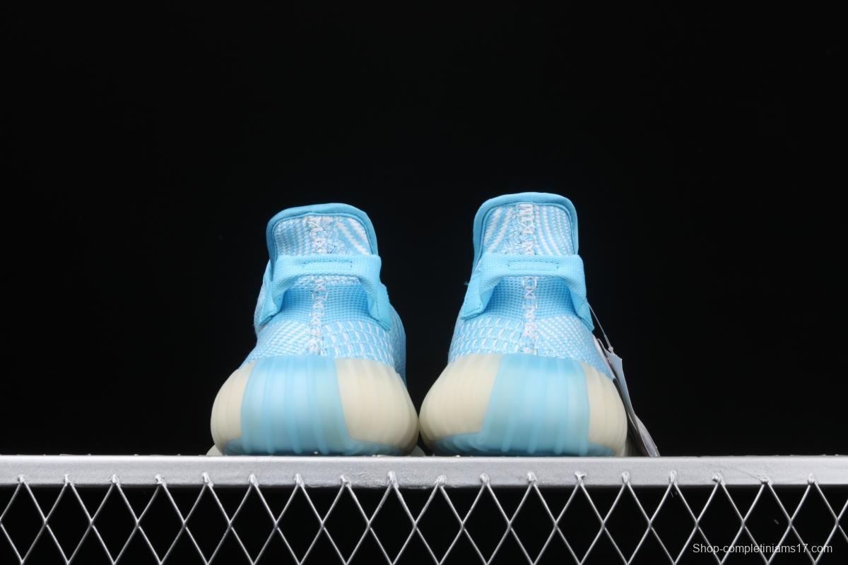 Adidas Yeezy 350 Boost V2 CI1173 Darth Coconut 350 second generation silver powder hollowed-out North Carolina blue color match