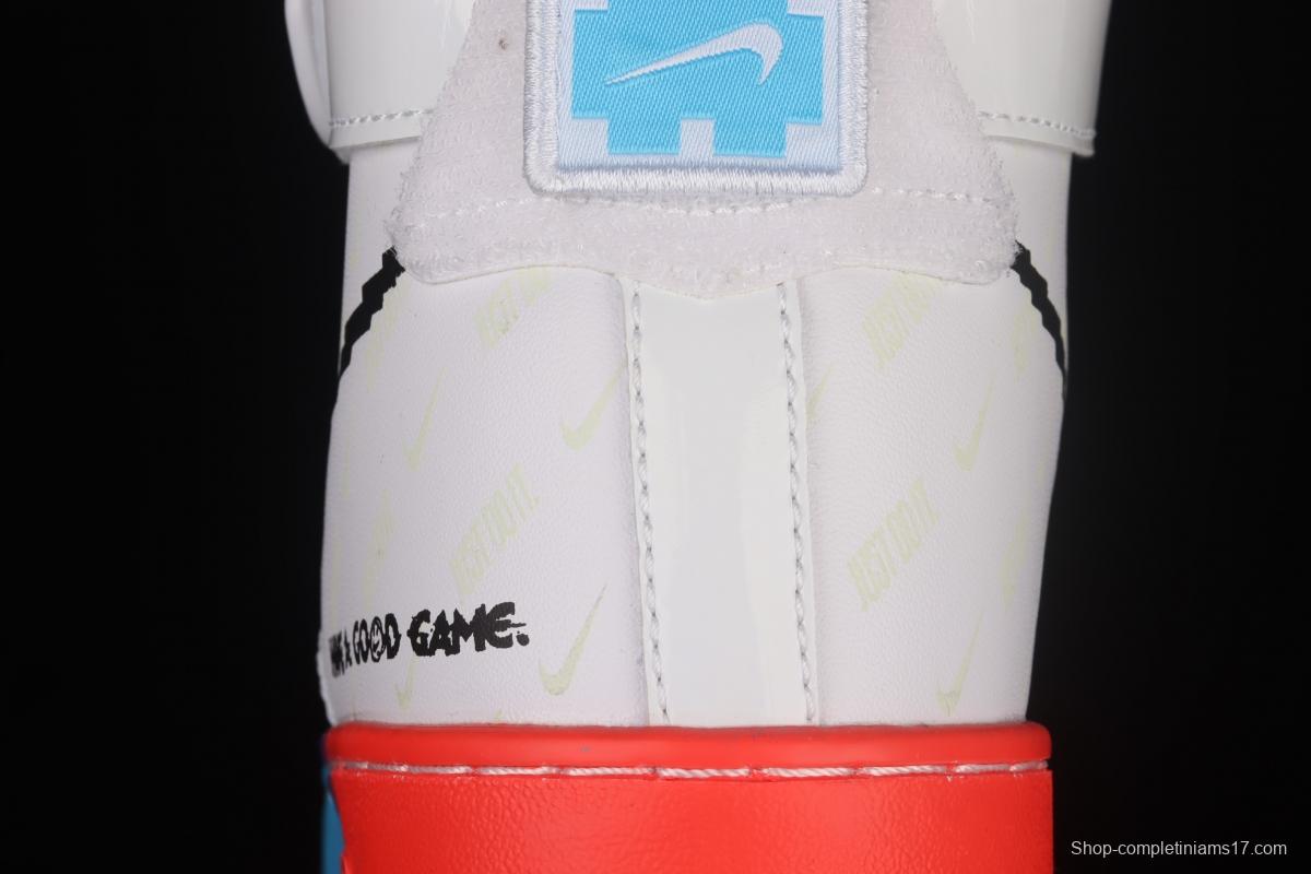 OFF-White x NIKE Air Force 1: 07 Vntg Suede Mix video game League of Legends skin luminous high-top casual board shoes DC2112-192