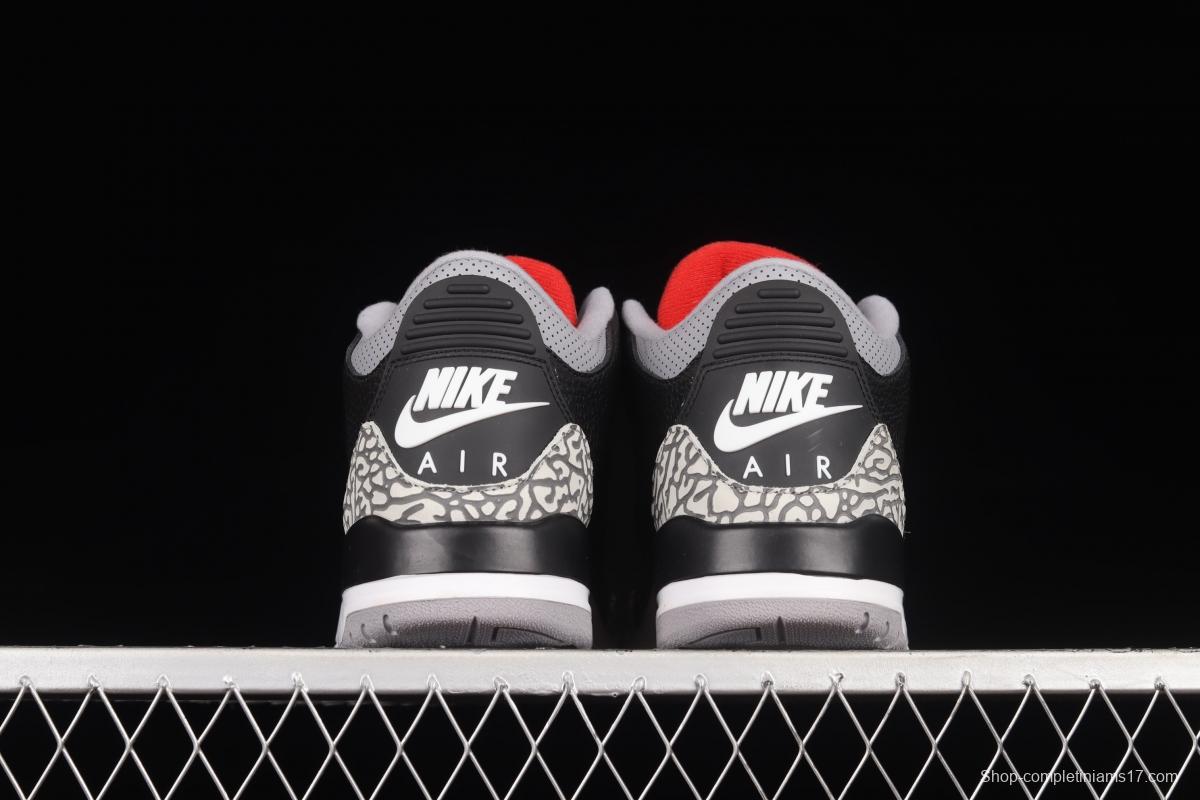 Air Jordan 3 Retro Black Cement (2018) AJ3 Joe 3 Retro Black Cement 854262-001