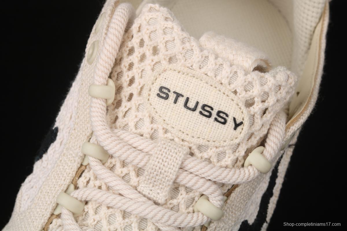 Stussy x NIKE Air Zoom Spiridon Caged 2 Spieli prison East cage 2 generation milky white linen black cloth CQ5486-200