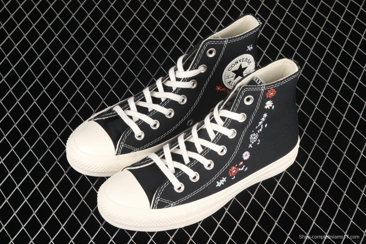 Converse Chuck 70s embroidered floret high top casual board shoes A01585C