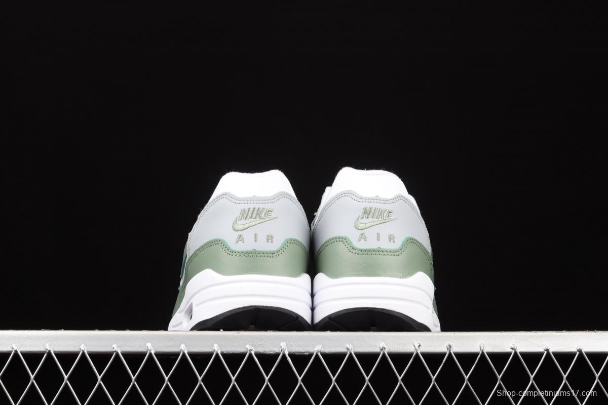 NIKE Air Max 1 gray-green leather half-palm air cushion retro running shoes DB5074-100