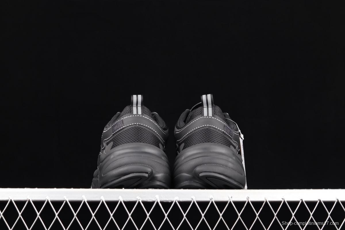 FILA 3M reflective all-black retro sports Martian daddy shoes T12W115206ABK