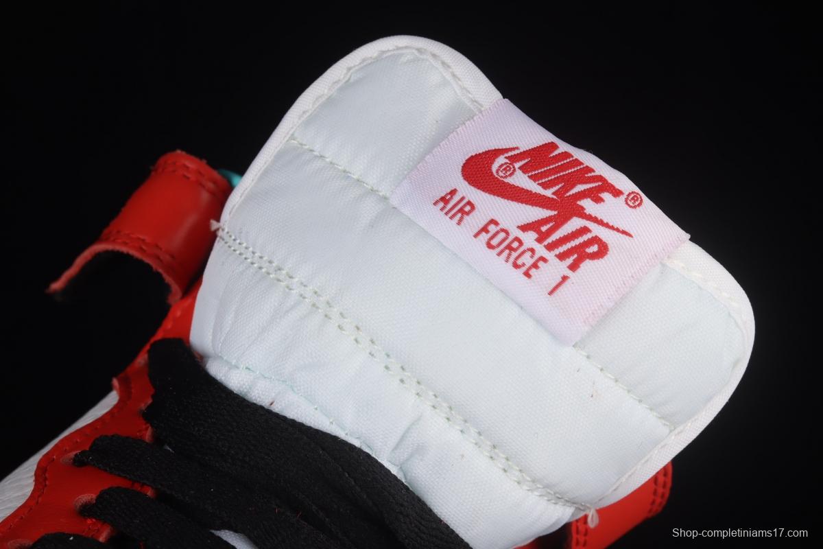 NIKE Air Force 1x 07 Mid Chicago color backhook Zhongbang casual board shoes 804609-160