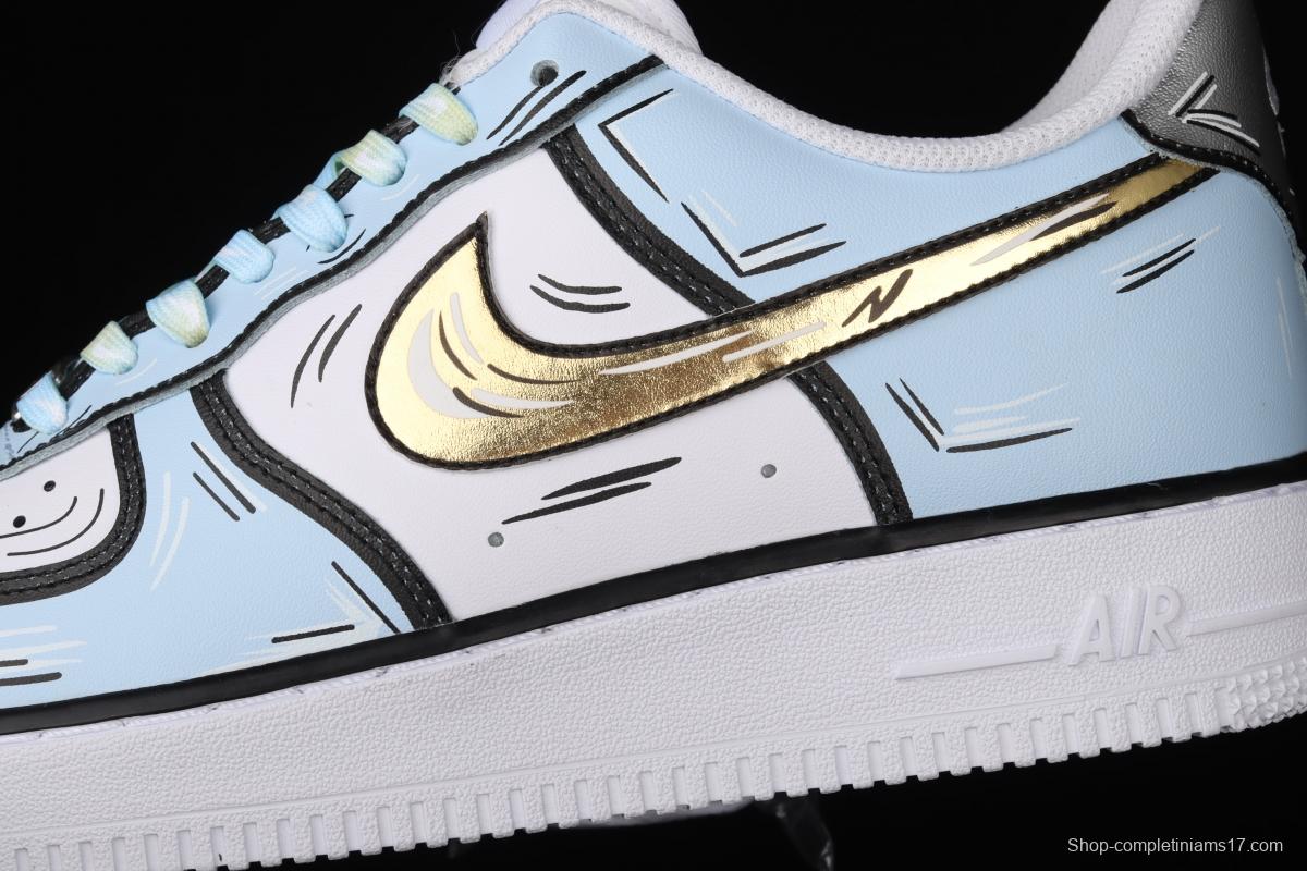 NIKE Air Force 11607 Low two-dimensional theme ice and snow strange color matching low-top casual board shoes CW2288-212