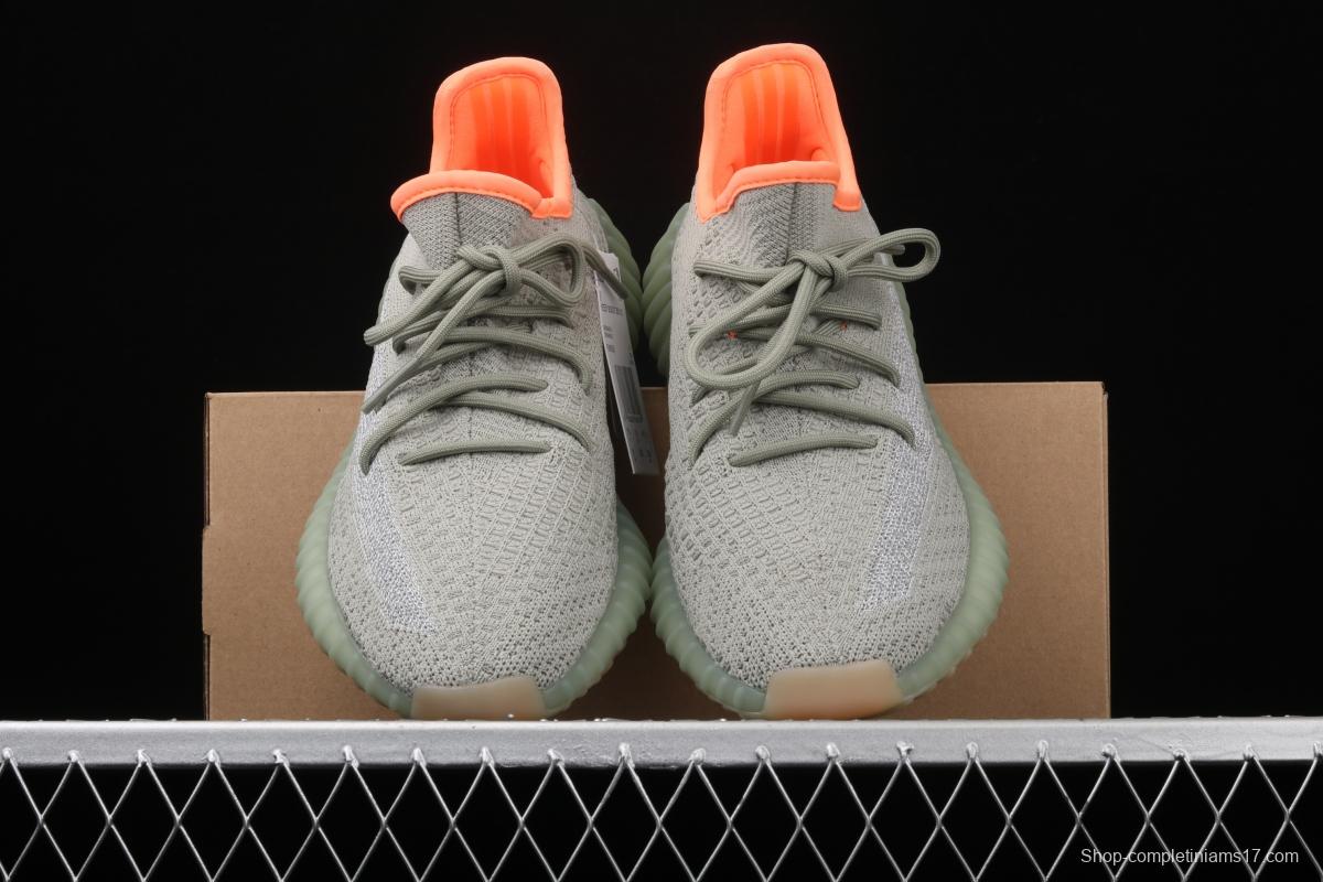 Adidas Yeezy Boost 350V2 Desert Sage FX9035 das coconut 350 second generation hollowed-out galactic sage color matching