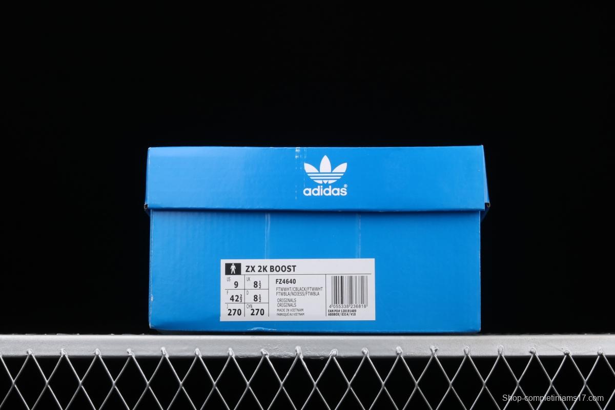 Adidasidas ZX 2K Boost FZ4640 2020 summer new clover popcorn vintage running shoes