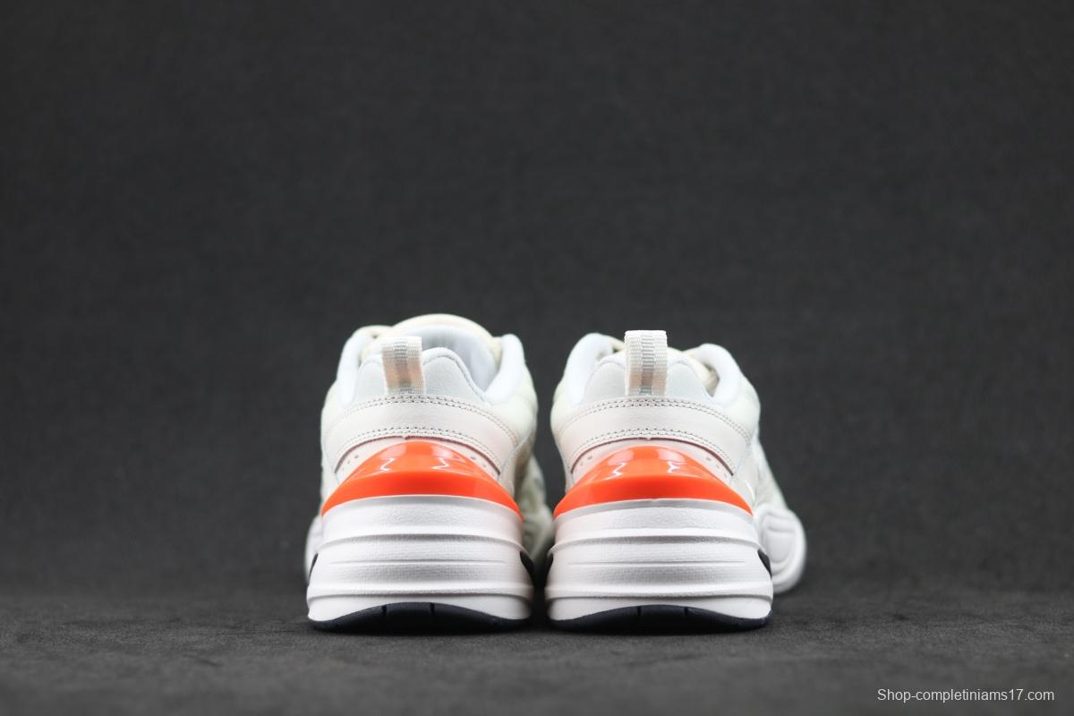 NIKE M2K Tekno white orange color retro sports daddy shoes AV4789-001