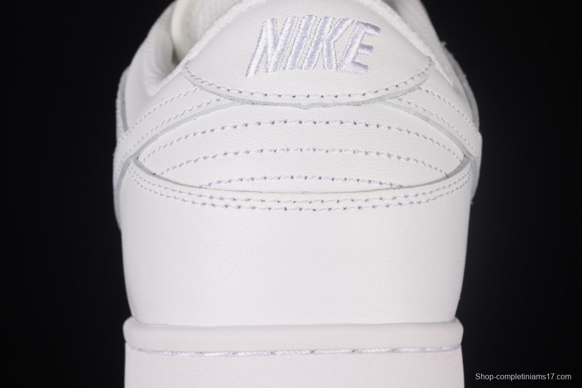 NIKE SB DUNK Low Prm Triple White pure white color SB buckle rebound fashion casual board shoes DD1503-109