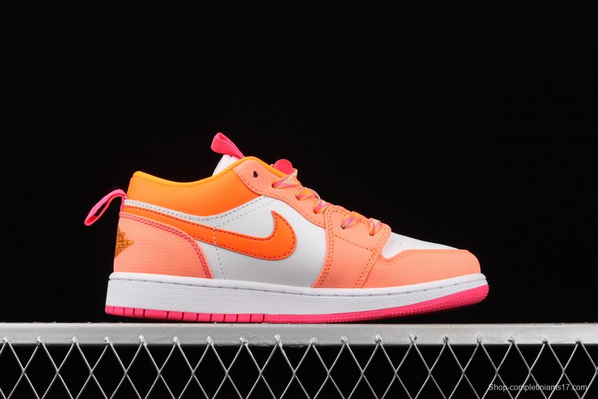 Air Jordan 1 Low apricot orange low side culture leisure sports shoes DJ0530-801