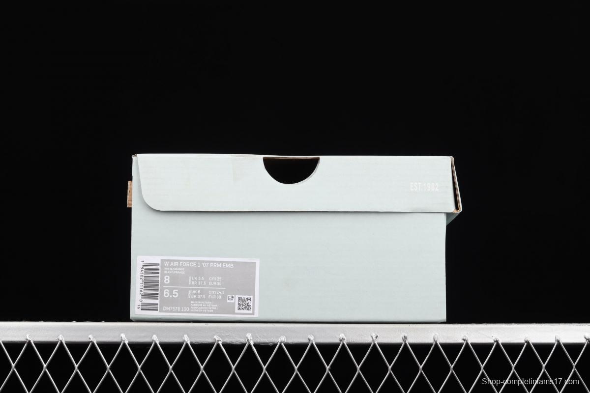 NIKE Air Force 1x 07 Prm Emb low-top sports leisure board shoes DM7578-100