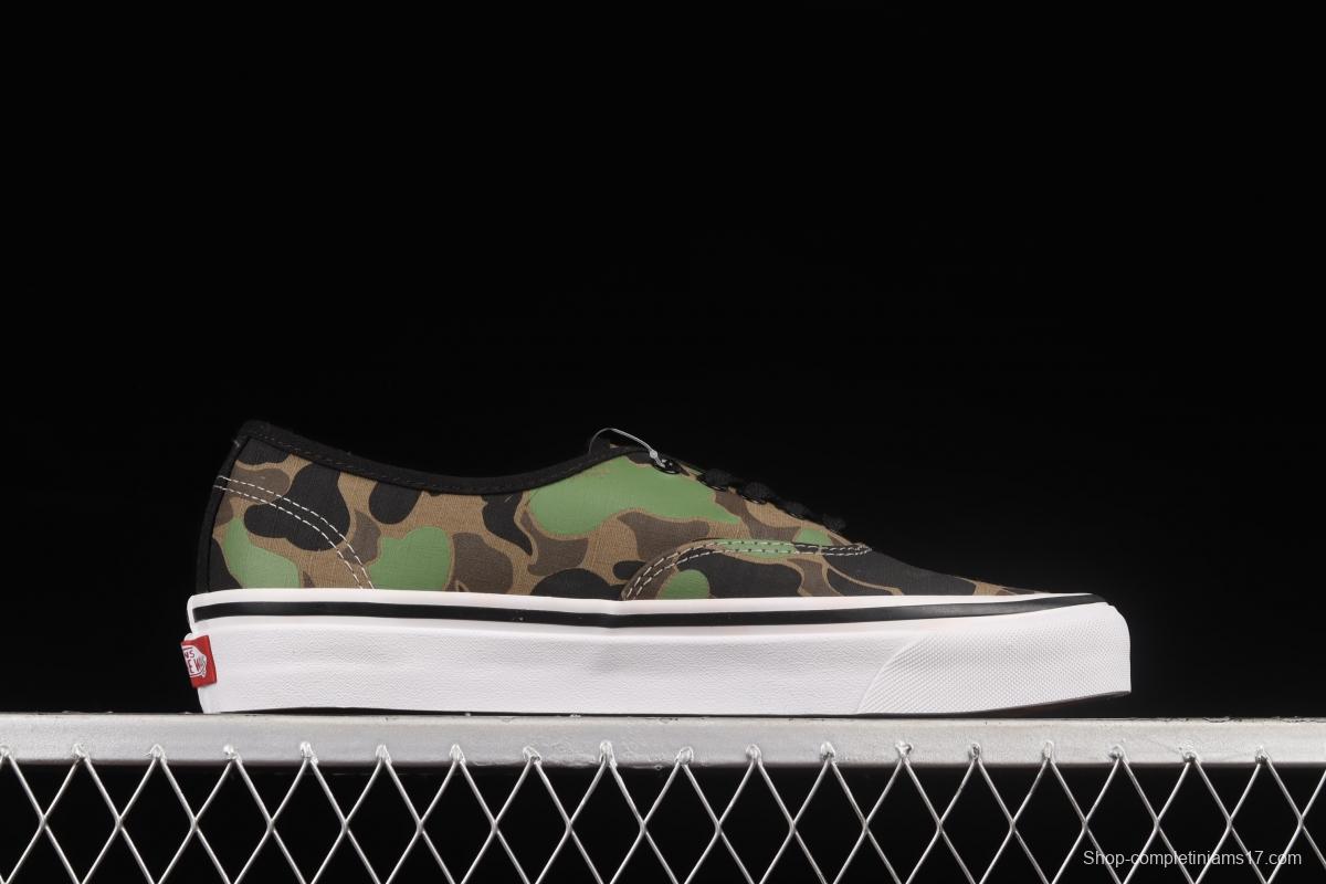 Vans Authentic ape-man co-named green camouflage low-top casual board shoes VN0A38EN7BC