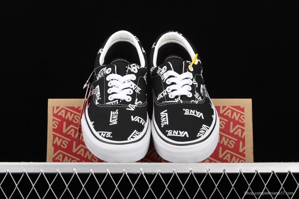 Vans Era's new classic black-and-white LOGO letter printed lightweight low-top shoes VN0A54F1QW7