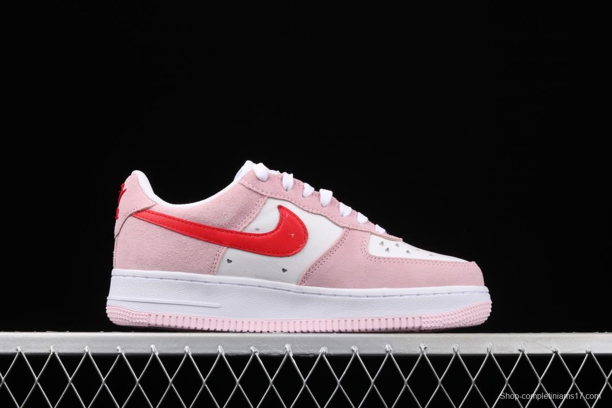 NIKE Air Force 11607 QS Pink Valentine's Day PEACEMINUSONE same style DD3384-600