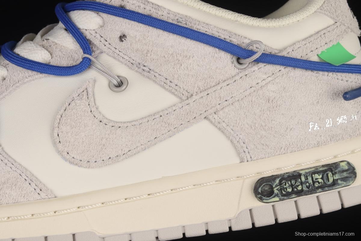 OFF-White x NIKE DUNK Low OW suede SB buckle rebound fashion casual board shoes DJ0950-104