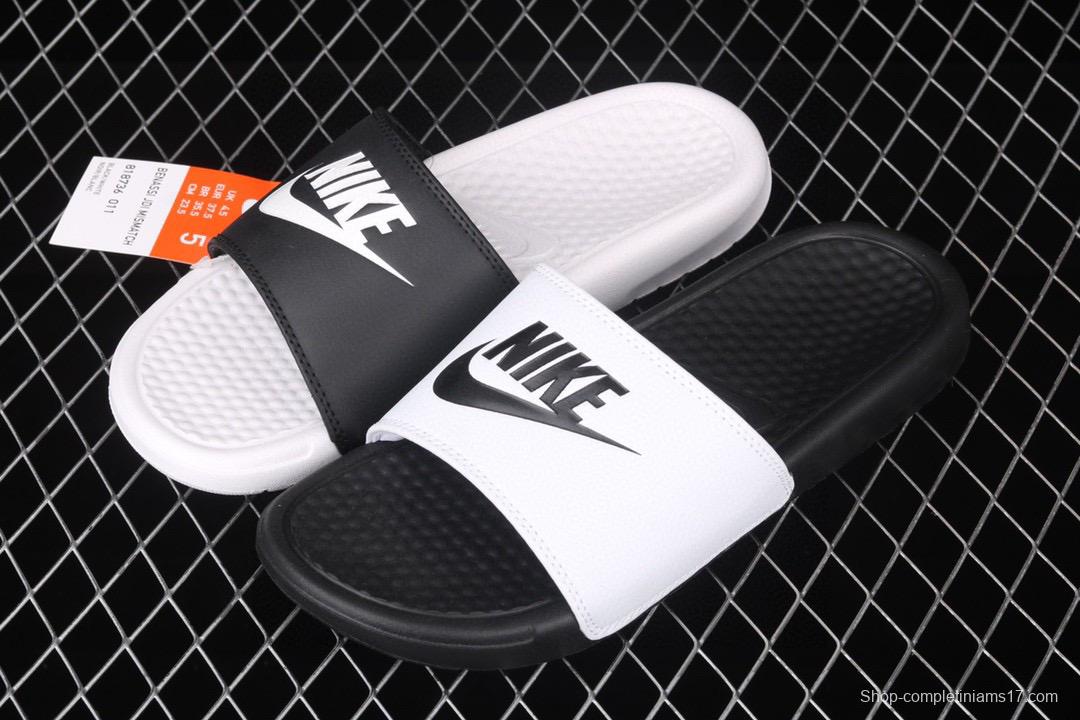 NIKE Benassi Dou Ultra Slid # PEACEMINUSONE same style # authentic slippers Life mixed Summer Beach slippers 818736-011