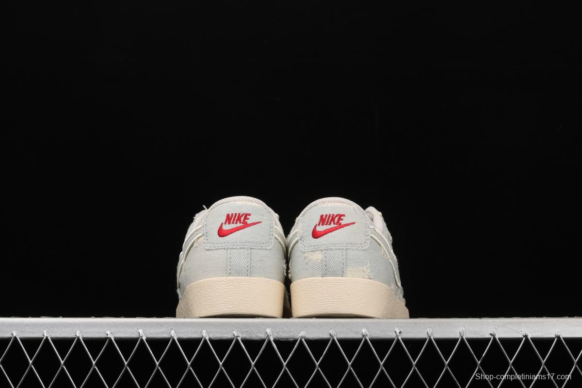 Levi's Strauss x NIKE Blazer Low LX Trail Blazers hole-breaking jeans low-side leisure sports board shoes AV9376-006