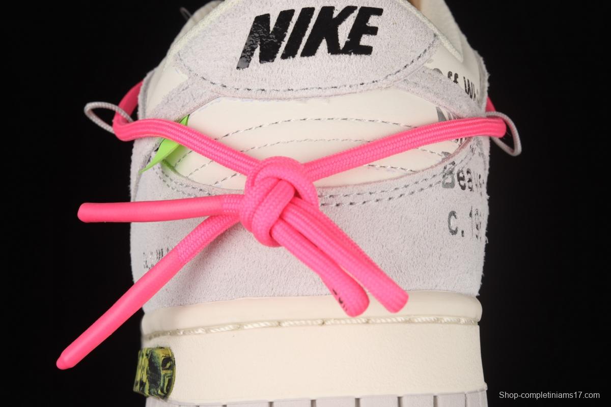 OFF-White x NIKE DUNK Low OW suede SB buckle rebound fashion casual board shoes DJ0950-117