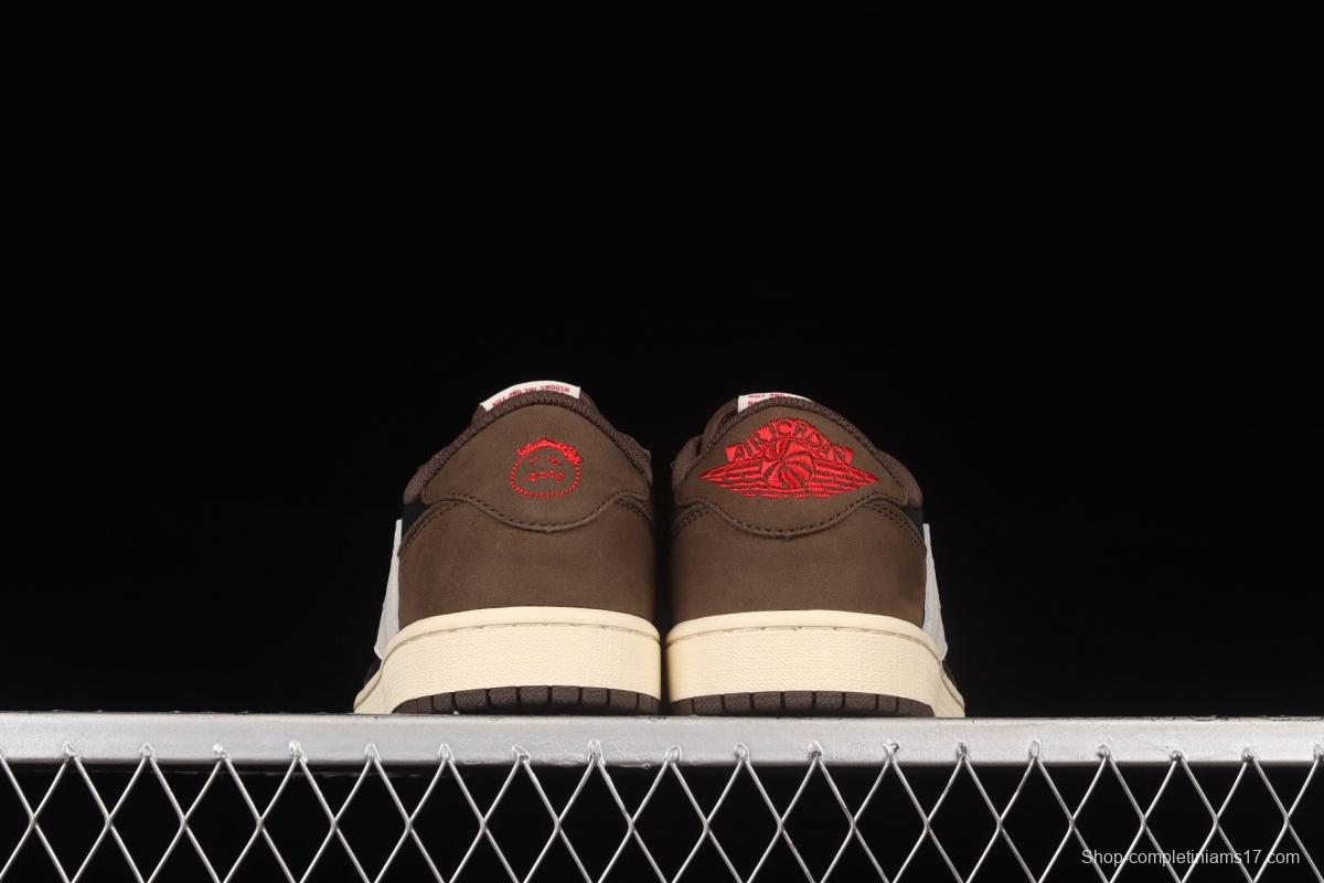 Travis Scott x Jordan 1 low AJ 1 OG barb backhook ghost face low side CQ4277-001