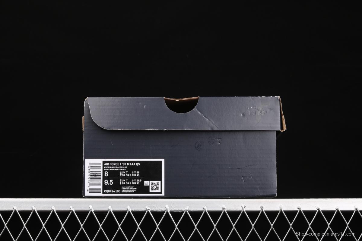 NIKE Air Force 1x 07x Uniterrupted white and blue graffiti James and the famous 3M reflective low-top leisure sports board shoes CQ0494-100
