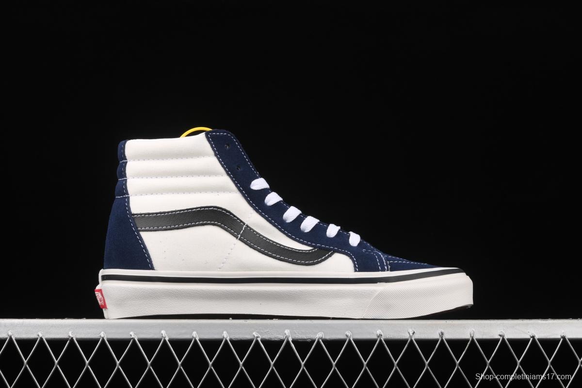 Vans Sk8-Hi Dx blue and white color high-top casual board shoes VN0A38GF4UJ