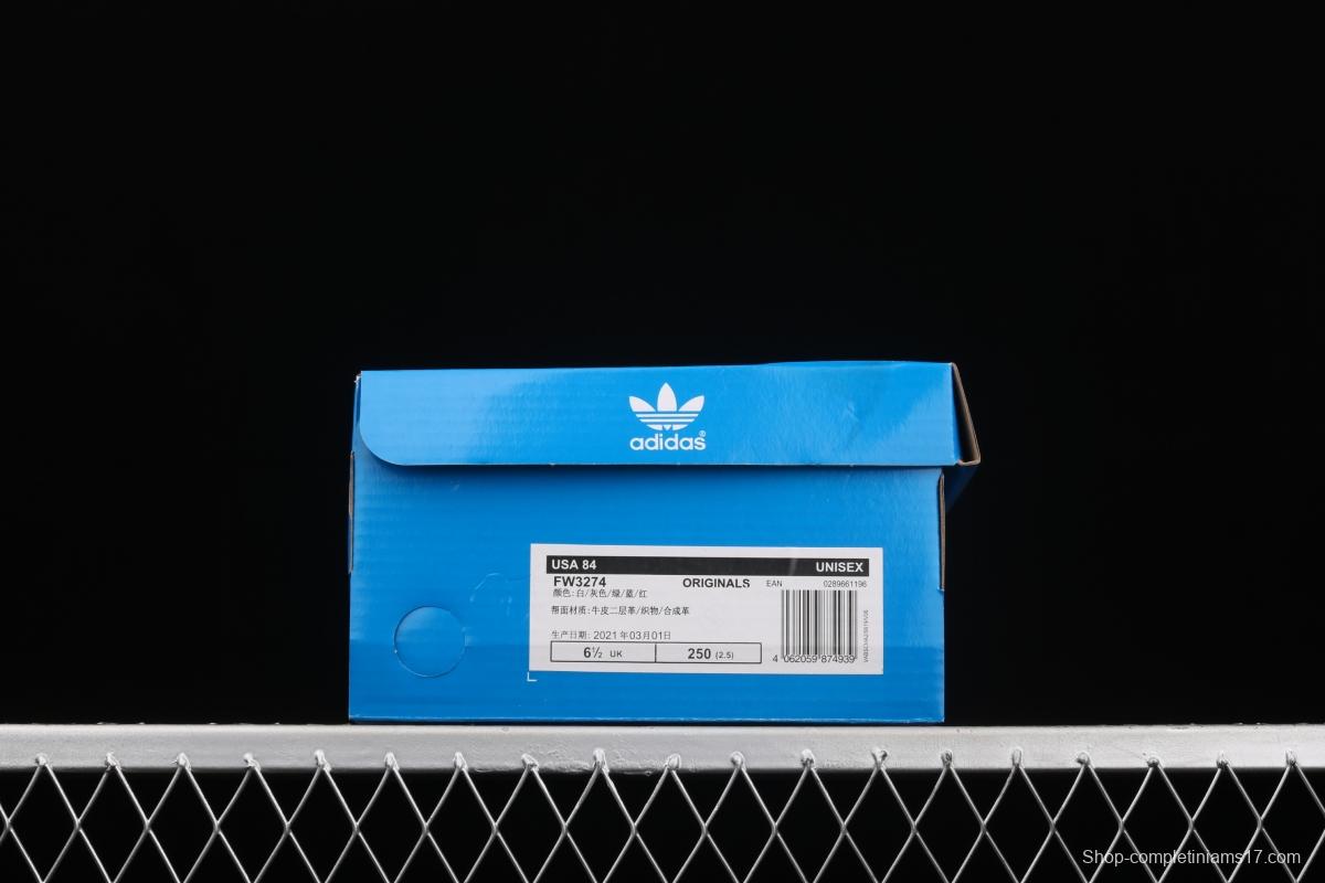 Adidas USA 84 FW3274 clover retro running shoes