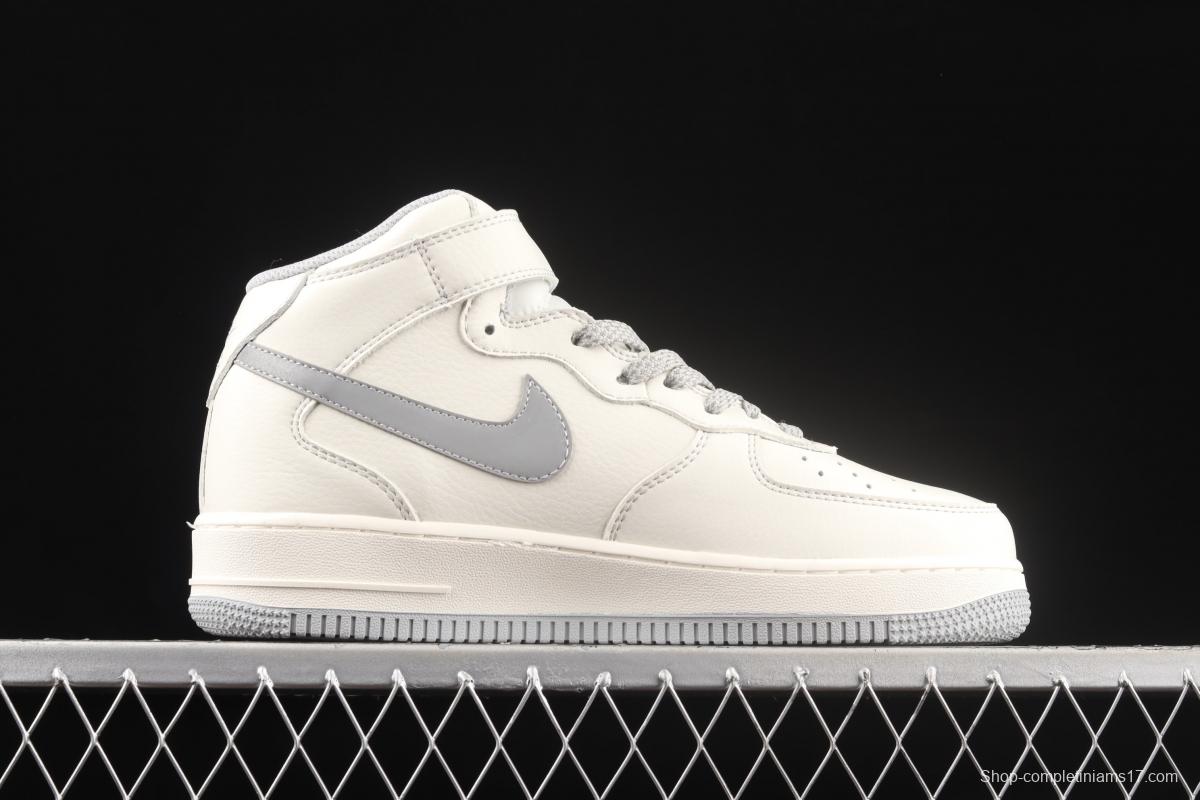 Undefeated x NIKE Air Force 1 Mid SU19 Silver Daredevil 3M reflective casual board shoes AO6617-306