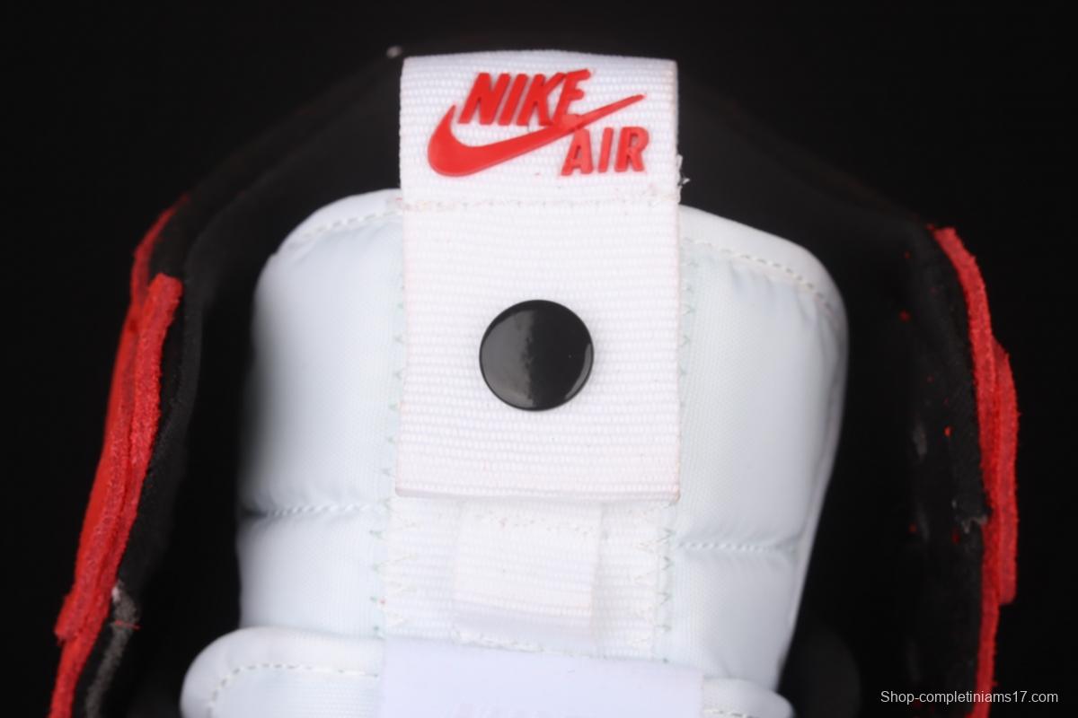 Air Jordan 1 Switch wine zipper high top cultural basketball shoes CW6576-700