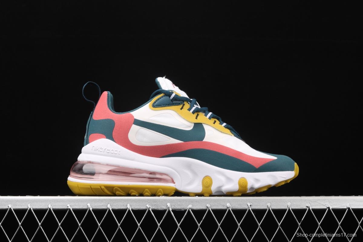 NIKE Air Max 270React new high frequency mesh hollowed-out half-palm air cushion running shoes CT1264-103