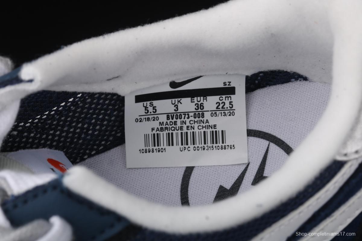 Fragment Design x Sacai x NIKE LVD Waffle Daybreak Fujiwara Hiroshi Fujiwara co-signed the catwalk style double hook Swoosh running shoes BV0073-008