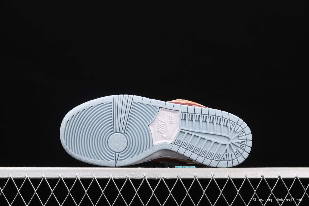 NIKE SB DUNK Low CNY joint style Chinese mandarin duck tie-dyed low-top skateboard shoes CV1628-800