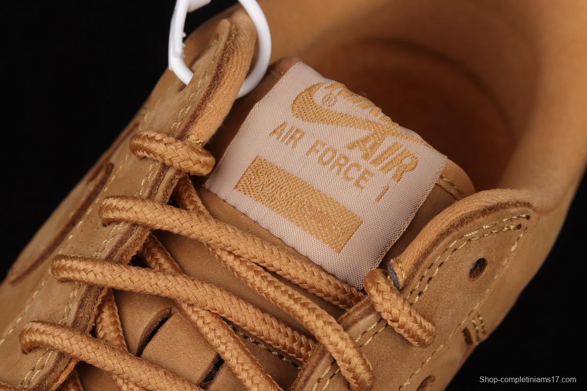 Supreme x NIKE Air Force 1 Low AF1 co-branded wheat suede low-top casual board shoes DN1555-200