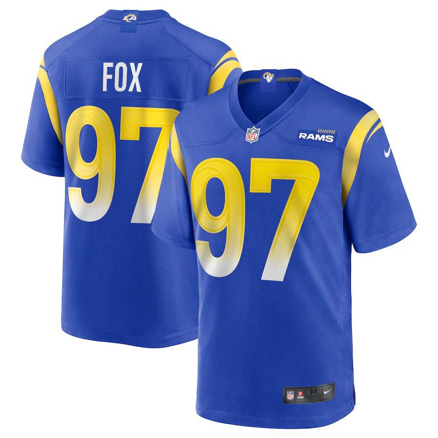 Men's Morgan Fox Royal Player Limited Team Jersey