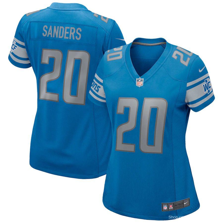 Women's Barry Sanders Blue Retired Player Limited Team Jersey