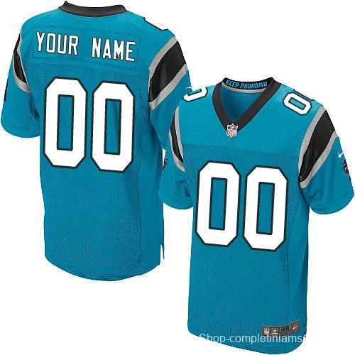 Men's Blue Alternate Custom Elite Team Jersey