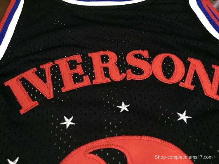 Men's Allen Iverson Black Retro Classic Team Jersey